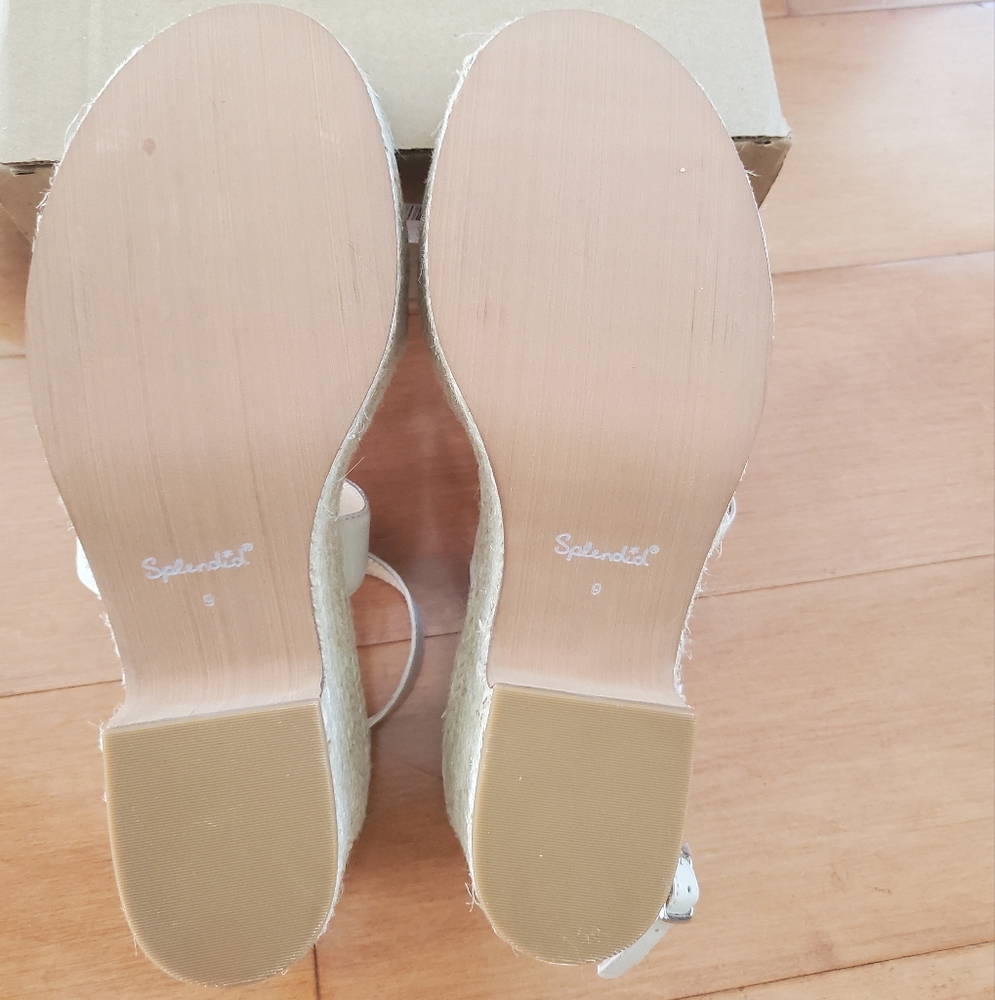 Bowie Espadrille Platform Wedge Leather Sandals, 9 - Picture 7 of 7